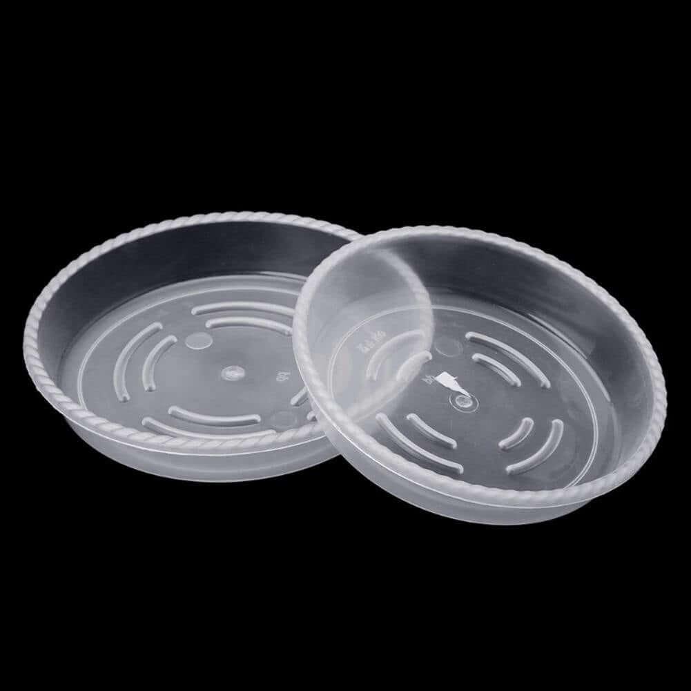 Garden Pot Saucers & Trays 10-Piece Clear Plastic Planter Saucer Set sold by Fleurlovin, Free Shipping Worldwide