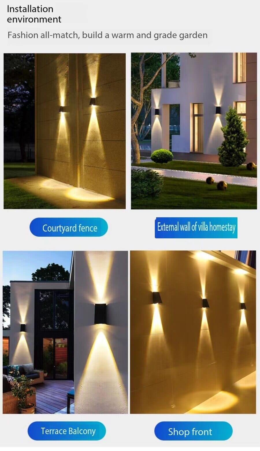 Garden lights Lucien LED solar wall lamp sold by Fleurlovin, Free Shipping Worldwide