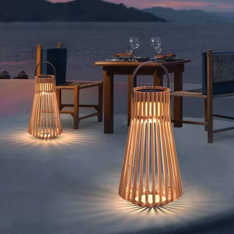 Garden lights Marina Waterproof Teak Woven Lantern sold by Fleurlovin, Free Shipping Worldwide