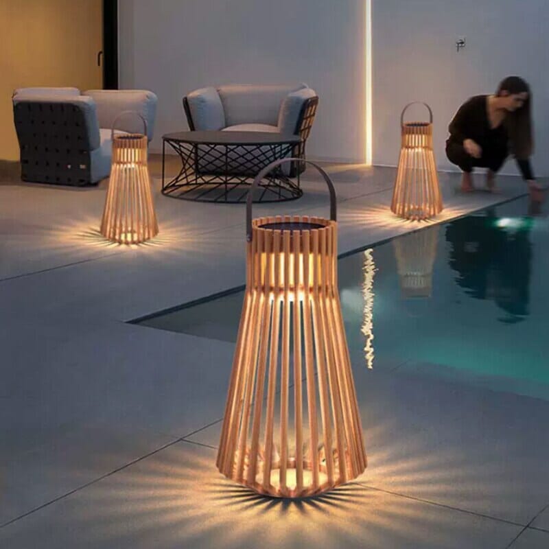 Garden lights Marina Waterproof Teak Woven Lantern sold by Fleurlovin, Free Shipping Worldwide