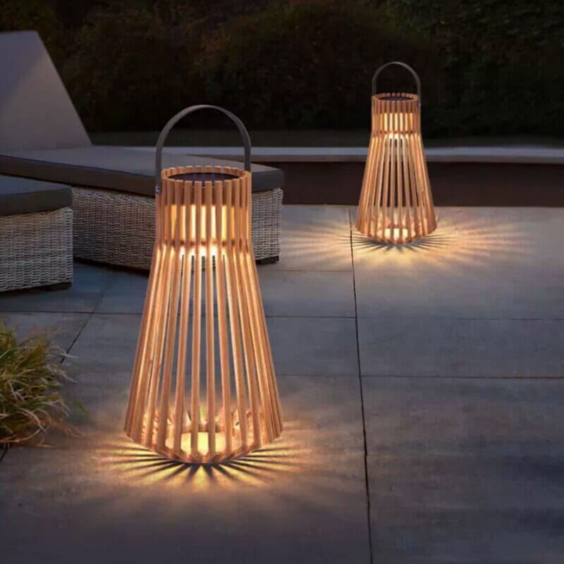 Garden lights Marina Waterproof Teak Woven Lantern sold by Fleurlovin, Free Shipping Worldwide