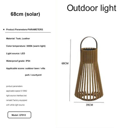 Garden lights Marina Waterproof Teak Woven Lantern sold by Fleurlovin, Free Shipping Worldwide