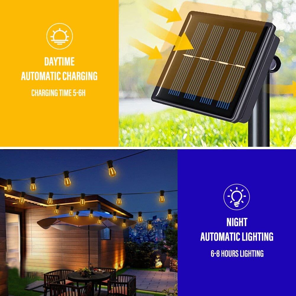 Garden lights NYRA LED Solar String Lights IP65 Waterproof sold by Fleurlovin, Free Shipping Worldwide