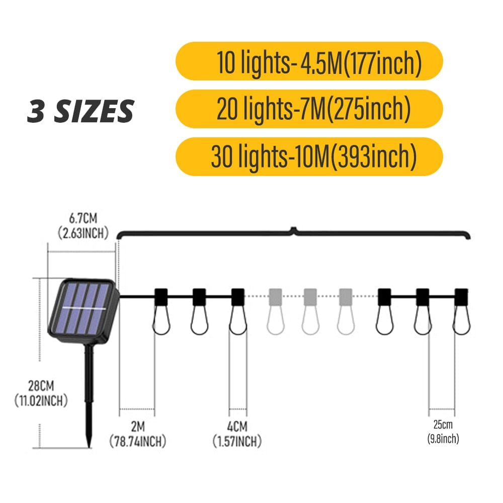 Garden lights NYRA LED Solar String Lights IP65 Waterproof sold by Fleurlovin, Free Shipping Worldwide