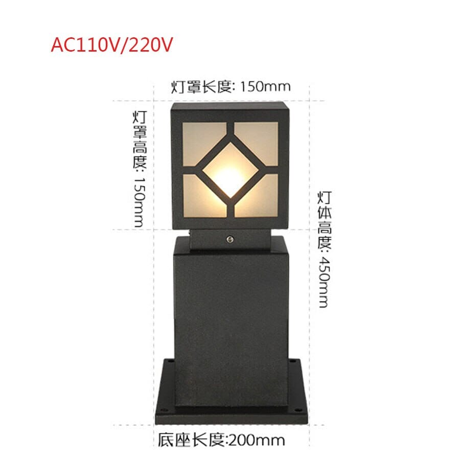 Garden lights Premium Japanese Square Courtyard Lamp sold by Fleurlovin, Free Shipping Worldwide