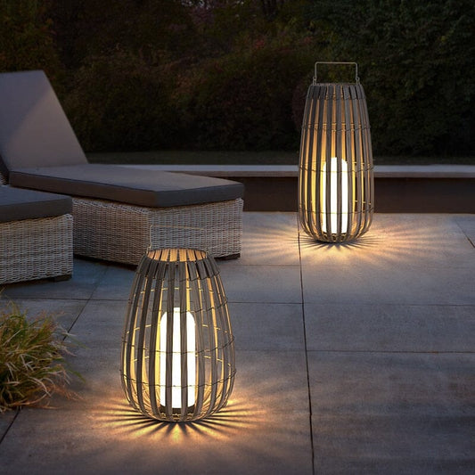 Garden lights Rattan Portable Lantern LED Lights For Garden sold by Fleurlovin, Free Shipping Worldwide