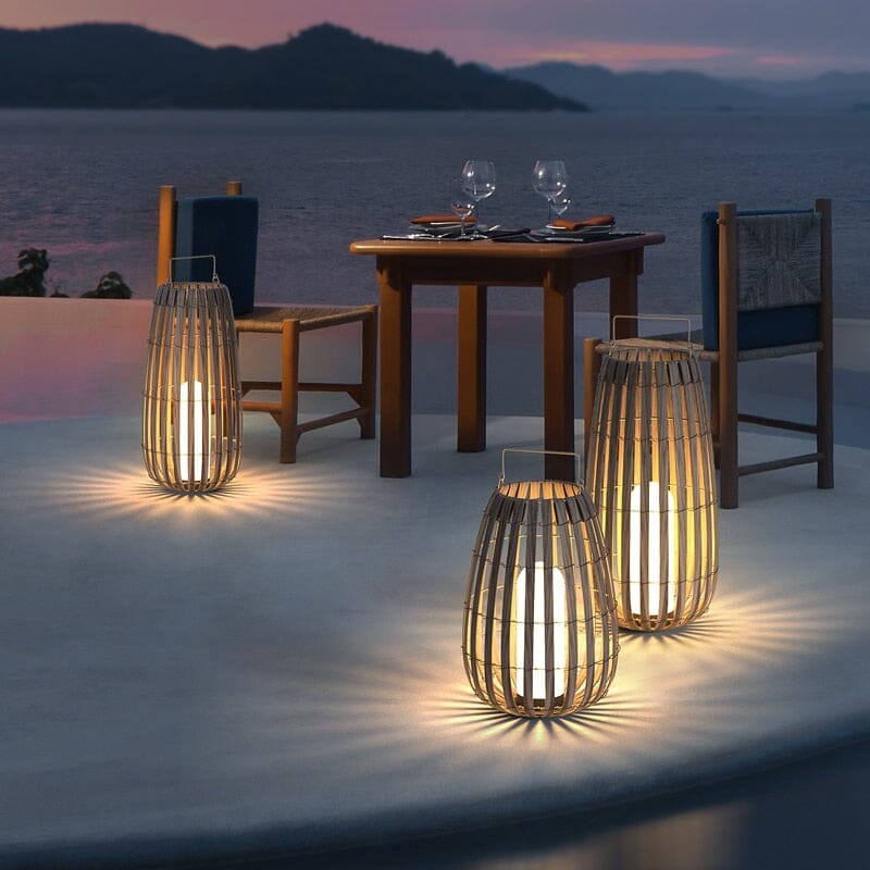 Garden lights Rattan Portable Lantern LED Lights For Garden sold by Fleurlovin, Free Shipping Worldwide