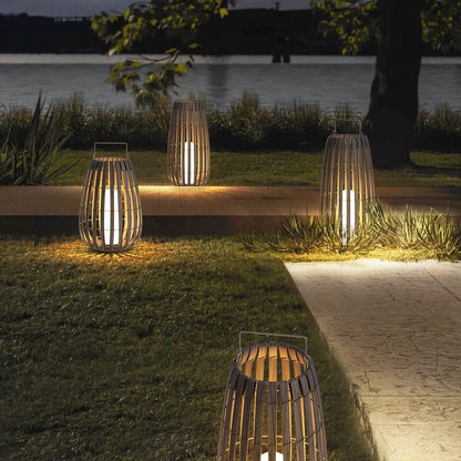 Garden lights Rattan Portable Lantern LED Lights For Garden sold by Fleurlovin, Free Shipping Worldwide