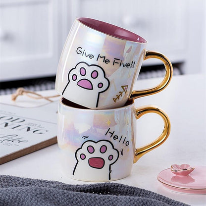  Gold Cat Paw Mug sold by Fleurlovin, Free Shipping Worldwide