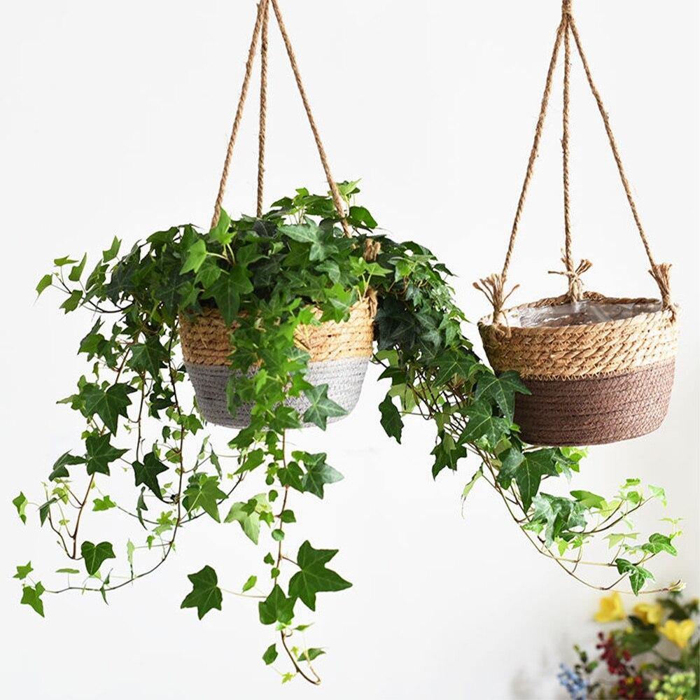 Hanging Planters Woven Jute Rope Hanging Planter Basket sold by Fleurlovin, Free Shipping Worldwide