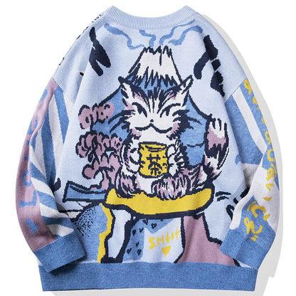  Harajuku Cat Streetwear Sweater sold by Fleurlovin, Free Shipping Worldwide