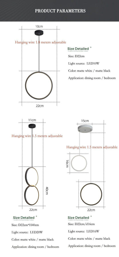  Kavita - Circular LED Hanging Light sold by Fleurlovin, Free Shipping Worldwide