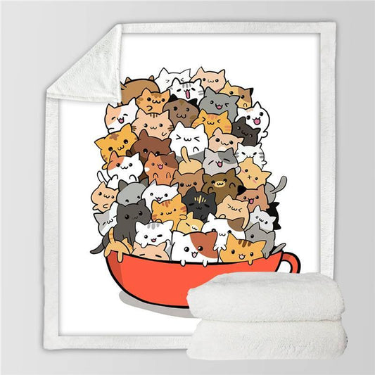  Kawaii Cat Blanket sold by Fleurlovin, Free Shipping Worldwide