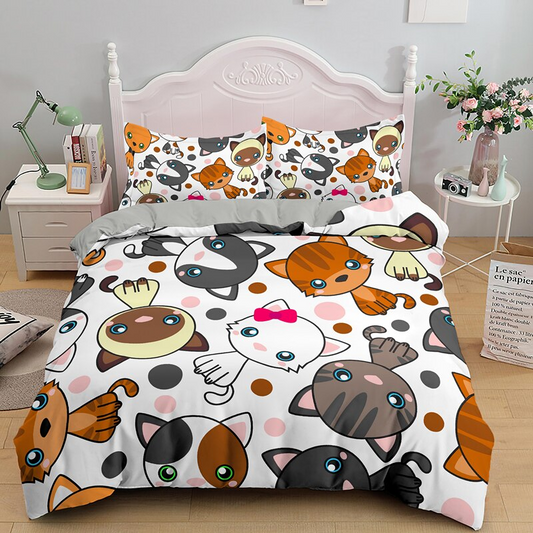  Kawaii Cute Style Cat Bedding Sets sold by Fleurlovin, Free Shipping Worldwide
