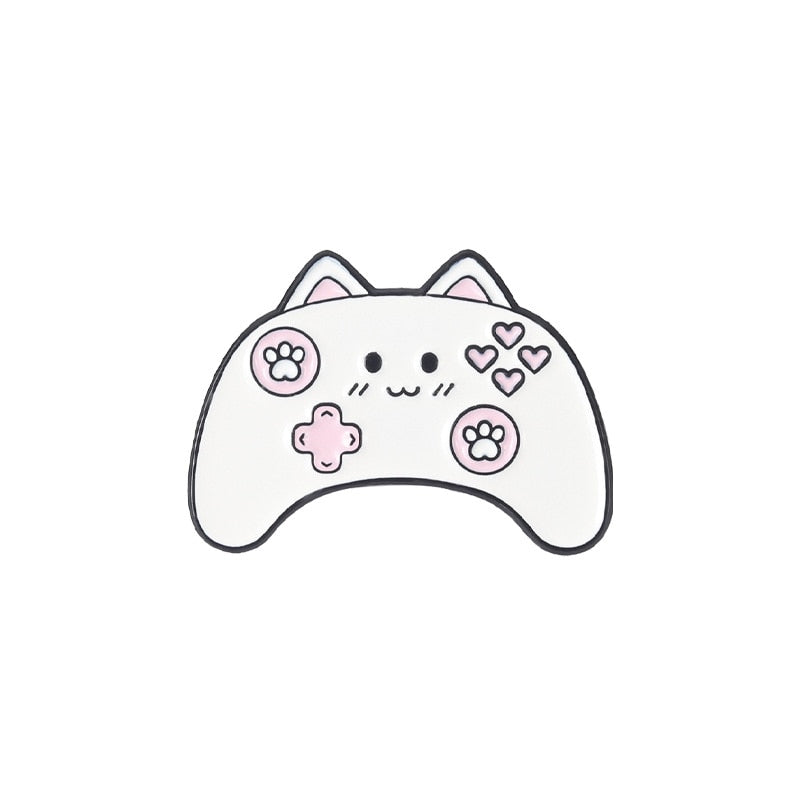  Kawaii Gamer Cat Brooch sold by Fleurlovin, Free Shipping Worldwide