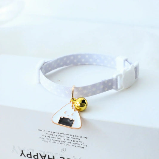  Kawaii Riceball Pendant & Bell Cat Collar sold by Fleurlovin, Free Shipping Worldwide