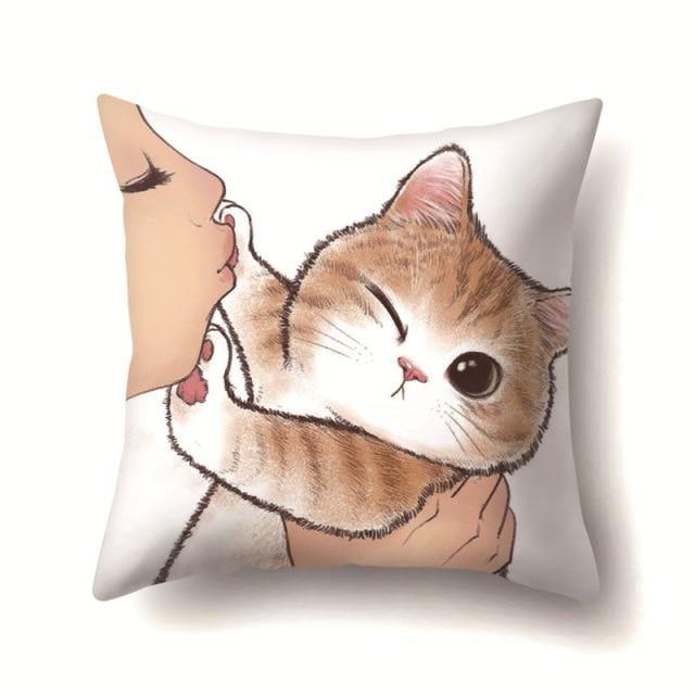  Kiss Cat Pillowcase sold by Fleurlovin, Free Shipping Worldwide