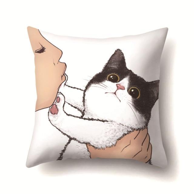  Kiss Cat Pillowcase sold by Fleurlovin, Free Shipping Worldwide