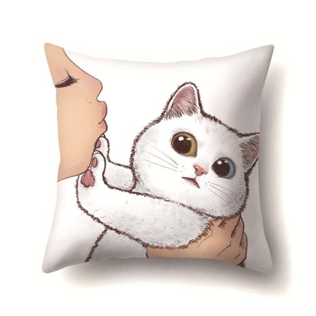  Kiss Cat Pillowcase sold by Fleurlovin, Free Shipping Worldwide