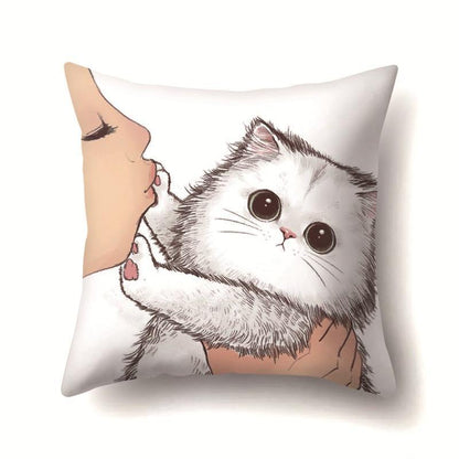  Kiss Cat Pillowcase sold by Fleurlovin, Free Shipping Worldwide