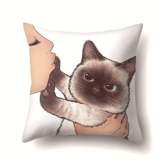  Kiss Cat Pillowcase sold by Fleurlovin, Free Shipping Worldwide