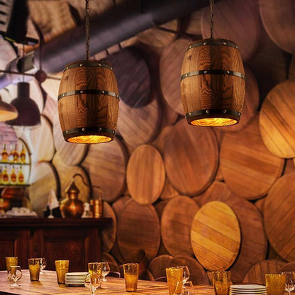 Light Erato - Hanging Wooden Wine Barrel Light sold by Fleurlovin, Free Shipping Worldwide