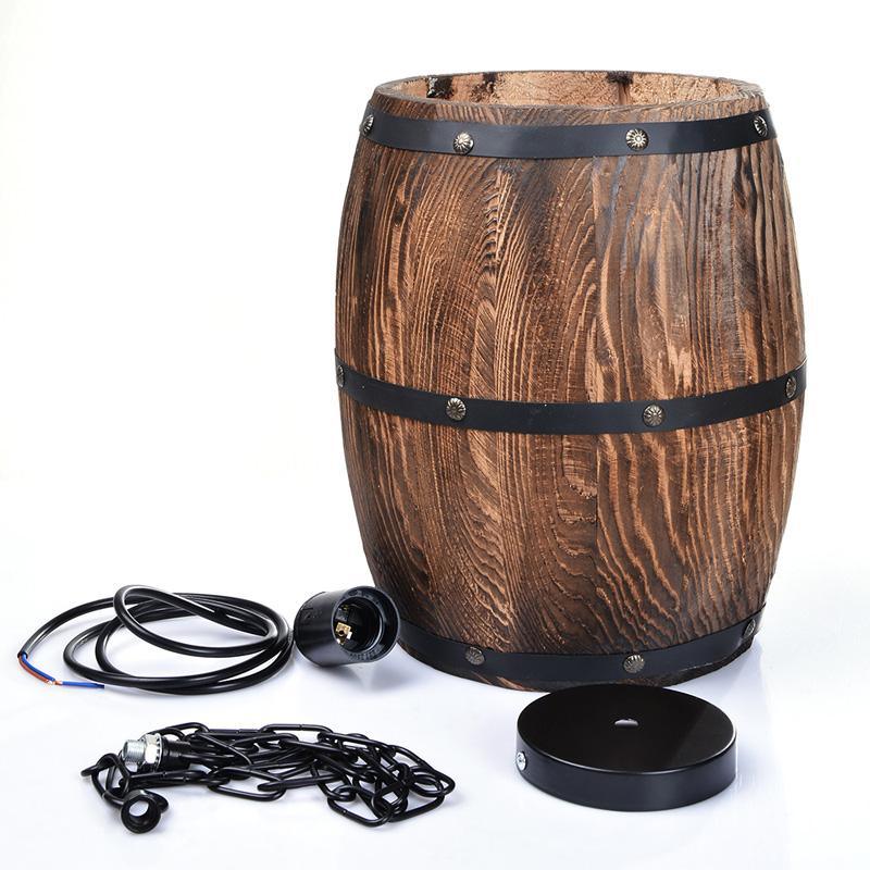 Erato - Hanging Wooden Wine Barrel Light - Premium Light from Fleurlovin Lights - Just $419.95! Shop now at Fleurlovin