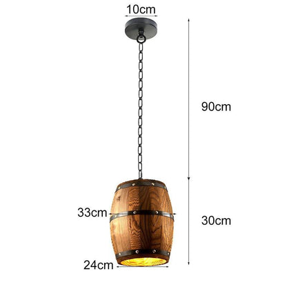 Erato - Hanging Wooden Wine Barrel Light - Premium Light from Fleurlovin Lights - Just $419.95! Shop now at Fleurlovin