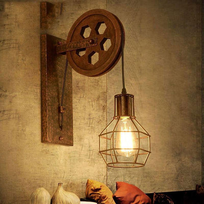 Loft - Industrial Vintage Pulley Wall Mounted Lamp - Premium Light from Fleurlovin Lights - Just $269.95! Shop now at Fleurlovin
