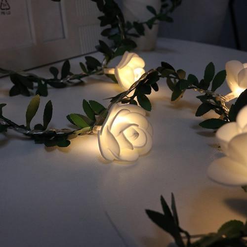 Lighting Rose Vine Garland LED String Lights sold by Fleurlovin, Free Shipping Worldwide