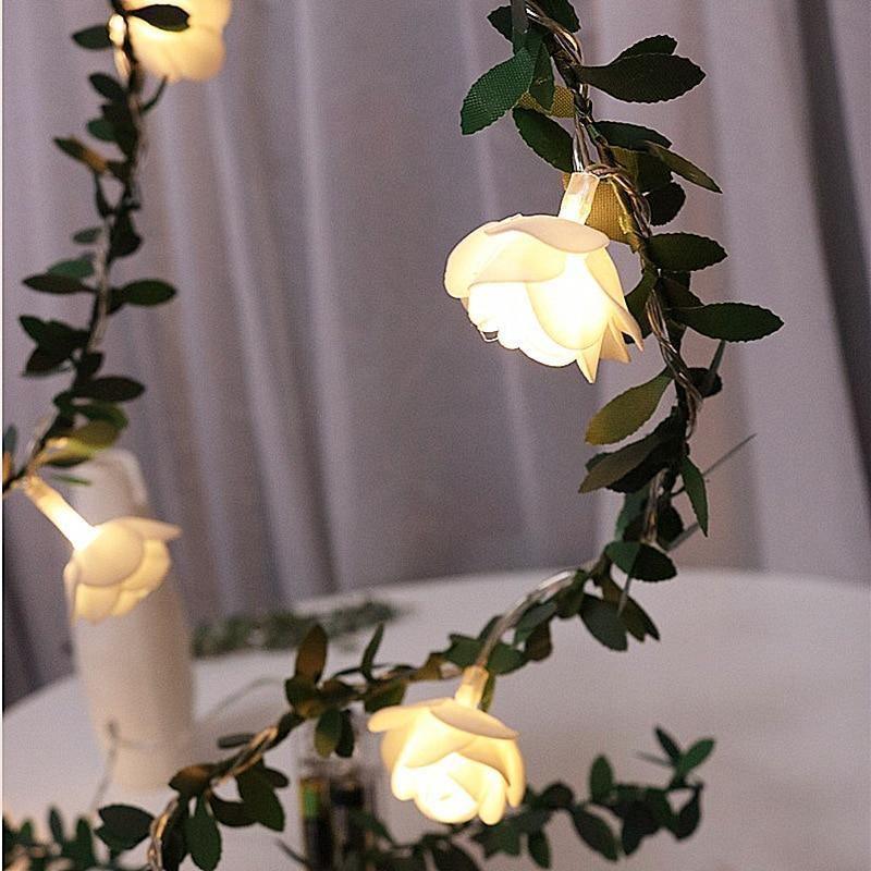Lighting Rose Vine Garland LED String Lights sold by Fleurlovin, Free Shipping Worldwide