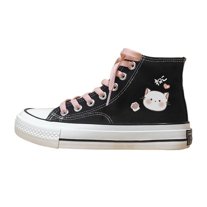  Love Heart Cat & Paw Sneakers sold by Fleurlovin, Free Shipping Worldwide