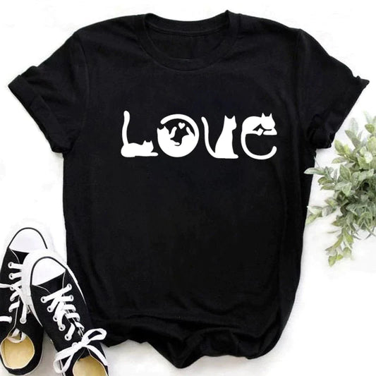  Love Letters Cat T-Shirt sold by Fleurlovin, Free Shipping Worldwide