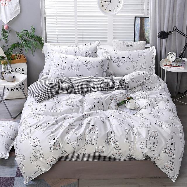  Lovely Cartoon Cat Bedding Sets sold by Fleurlovin, Free Shipping Worldwide