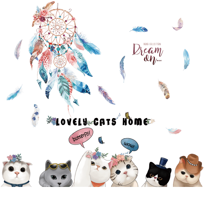  Lovely Cat Home Wall Sticker sold by Fleurlovin, Free Shipping Worldwide