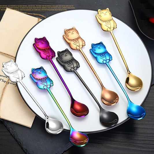  Lucky Cat Spoon sold by Fleurlovin, Free Shipping Worldwide