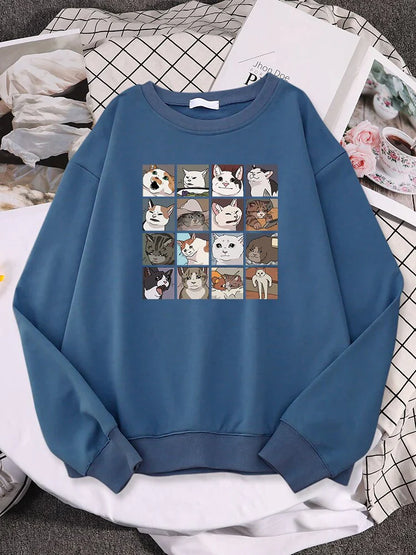  Meme Cats Sweatshirt sold by Fleurlovin, Free Shipping Worldwide