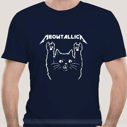  Meowtallic Rock Music Cat T-Shirt sold by Fleurlovin, Free Shipping Worldwide