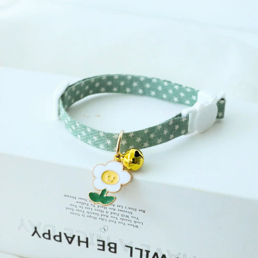  Morning Flower Pendant & Bell Cat Collar sold by Fleurlovin, Free Shipping Worldwide