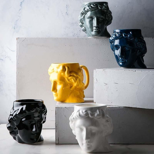 Mugs David's Head Ceramic Porcelain Mug sold by Fleurlovin, Free Shipping Worldwide