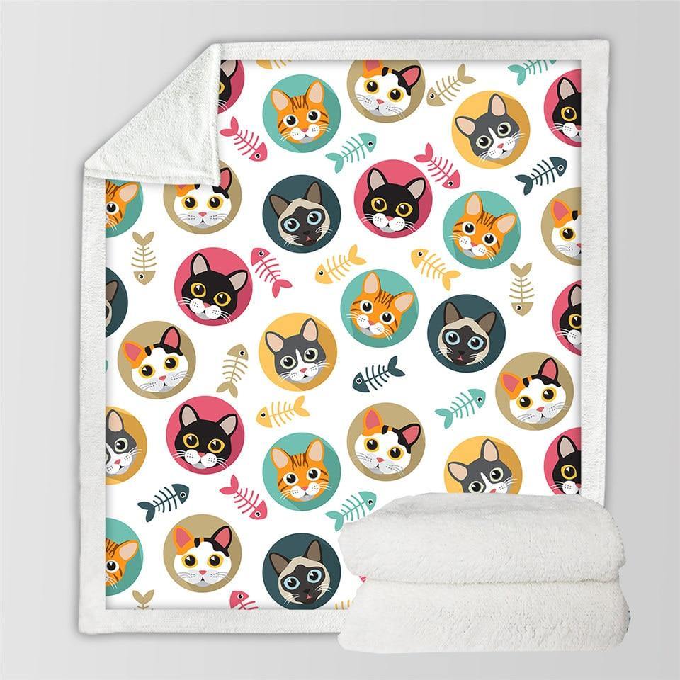  Multi Cat Blanket sold by Fleurlovin, Free Shipping Worldwide