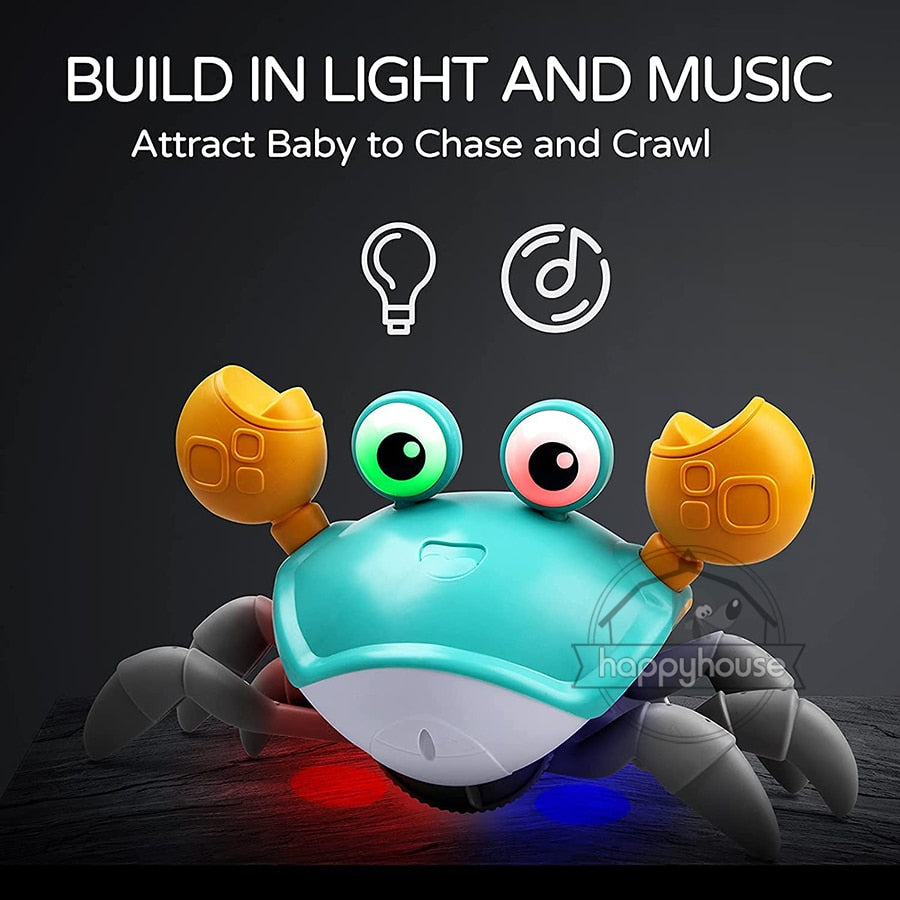  Musical Crawling Crab Toy for Kids - Interactive, LED Light Up, Obstacle Avoidance sold by Fleurlovin, Free Shipping Worldwide