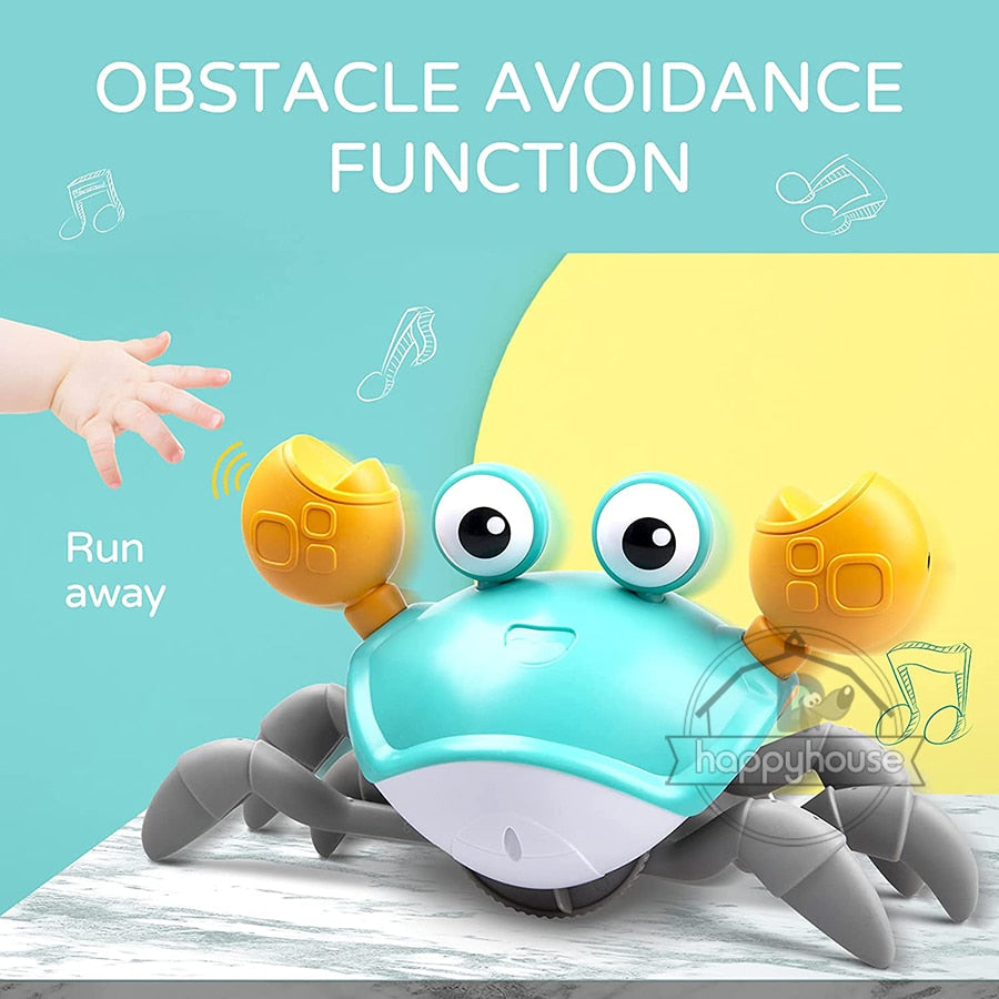  Musical Crawling Crab Toy for Kids - Interactive, LED Light Up, Obstacle Avoidance sold by Fleurlovin, Free Shipping Worldwide