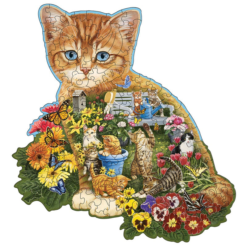  Nature Surround Cat Jigsaw Puzzle sold by Fleurlovin, Free Shipping Worldwide