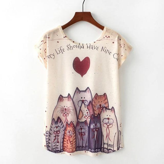  Nine Life Cat Crop Top sold by Fleurlovin, Free Shipping Worldwide