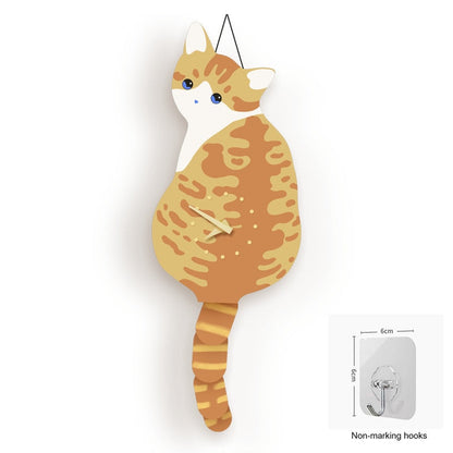  Nordic Cat Wagging Tail Wall Clock sold by Fleurlovin, Free Shipping Worldwide