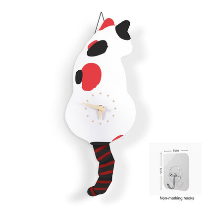  Nordic Cat Wagging Tail Wall Clock sold by Fleurlovin, Free Shipping Worldwide