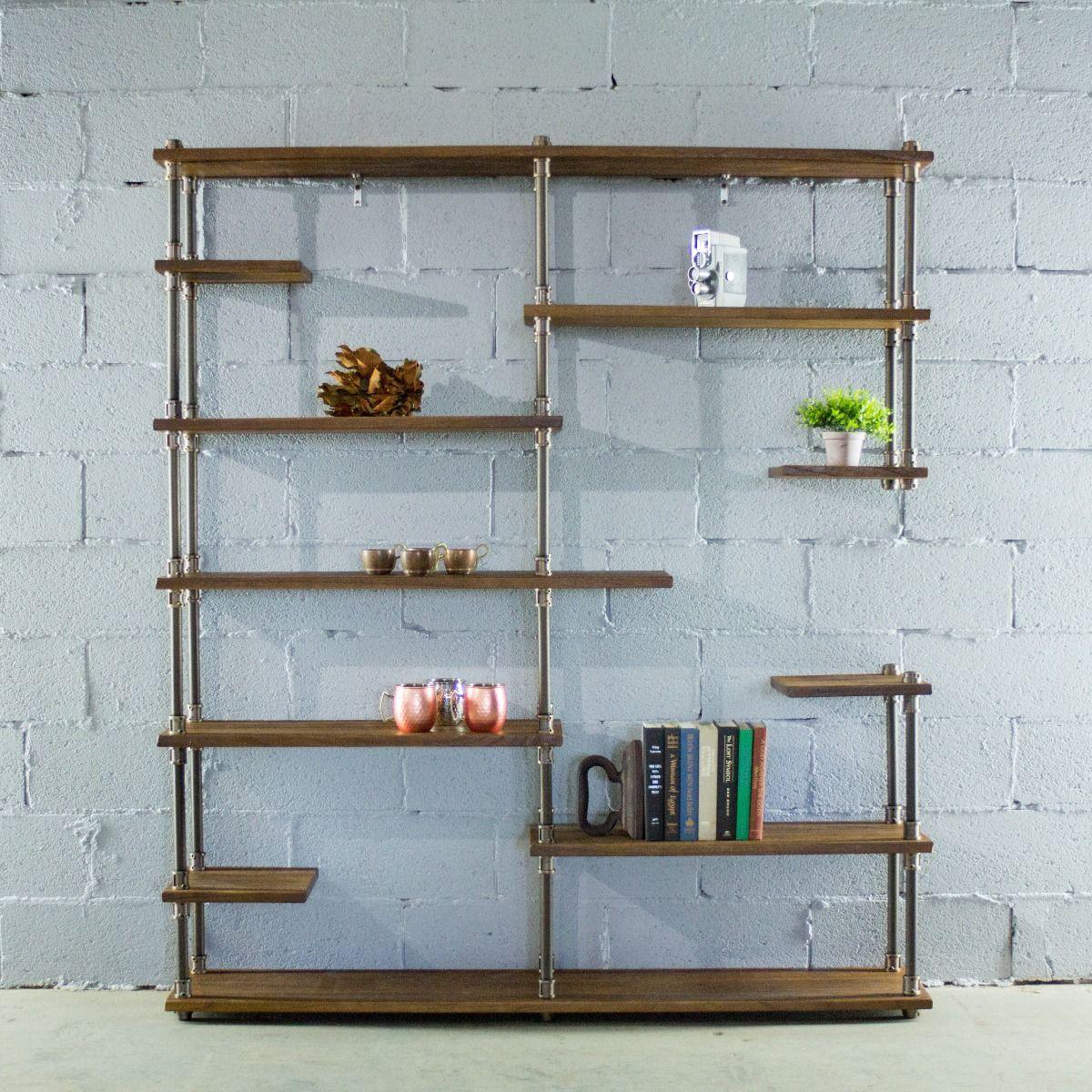  Open Eleven Shelf Industrial Pipe Bookcase sold by Fleurlovin, Free Shipping Worldwide