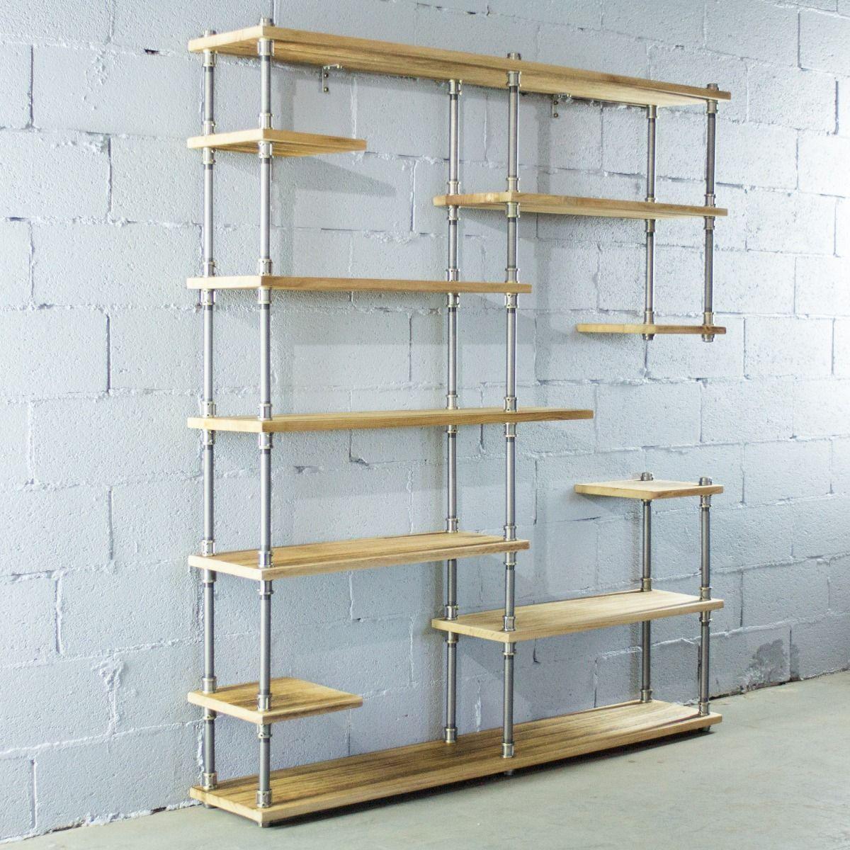  Open Eleven Shelf Industrial Pipe Bookcase sold by Fleurlovin, Free Shipping Worldwide