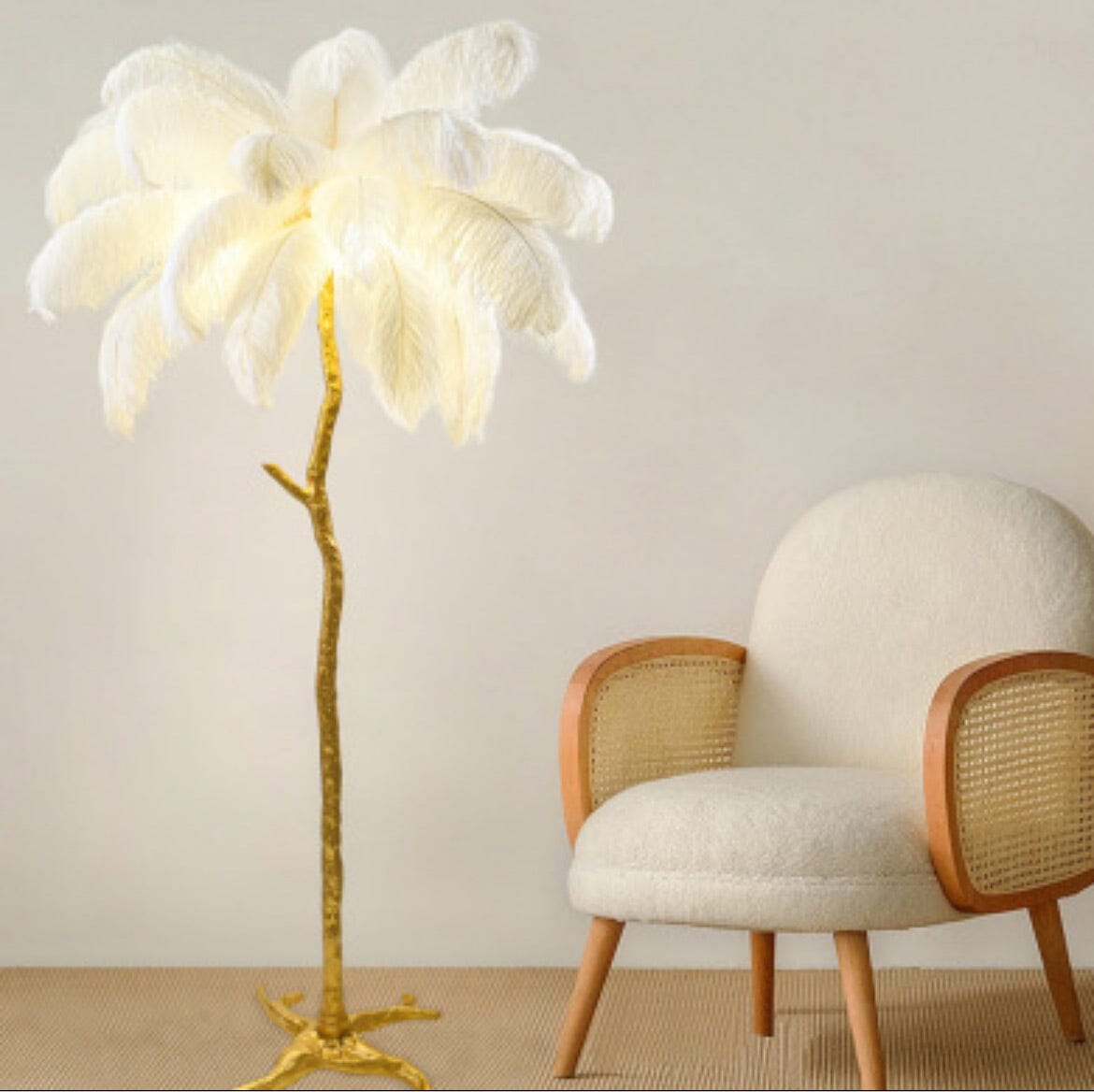  Ostrich Feather Floor Lamp sold by Fleurlovin, Free Shipping Worldwide